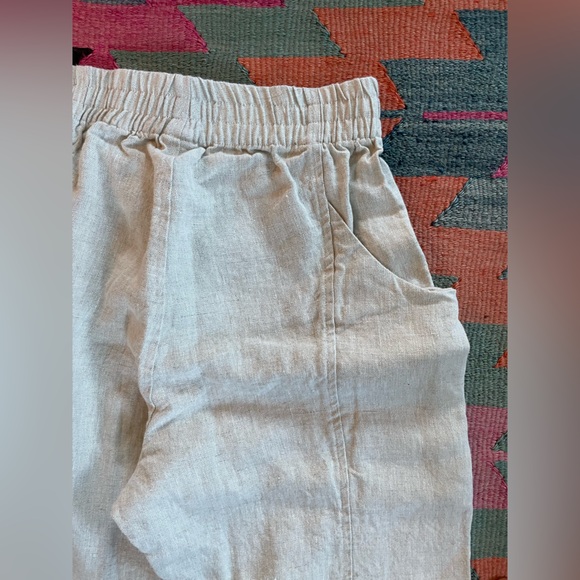 ES ELIZABETH SUZANN Clyde Culotte midweight linen - Small - Flax - Picture 10 of 12